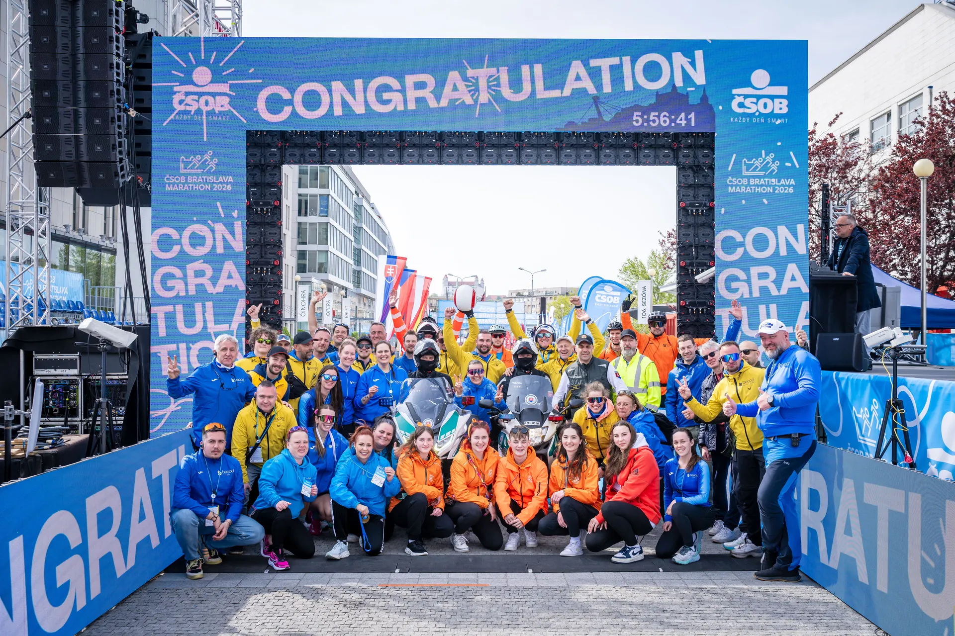 Tím BECOOL Sport v cieli ČSOB Bratislava Marathon 2026